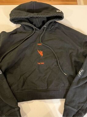 Illenium Official Hoodie Medium Black Huge Back Graphic Cropped World Beyond